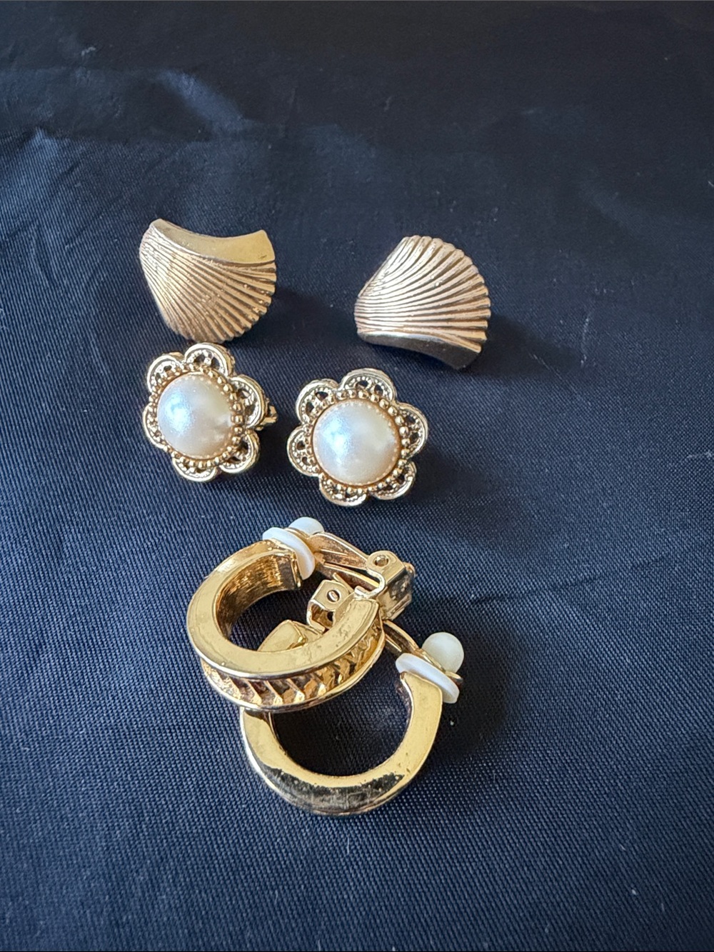 Clip earrings 3pair